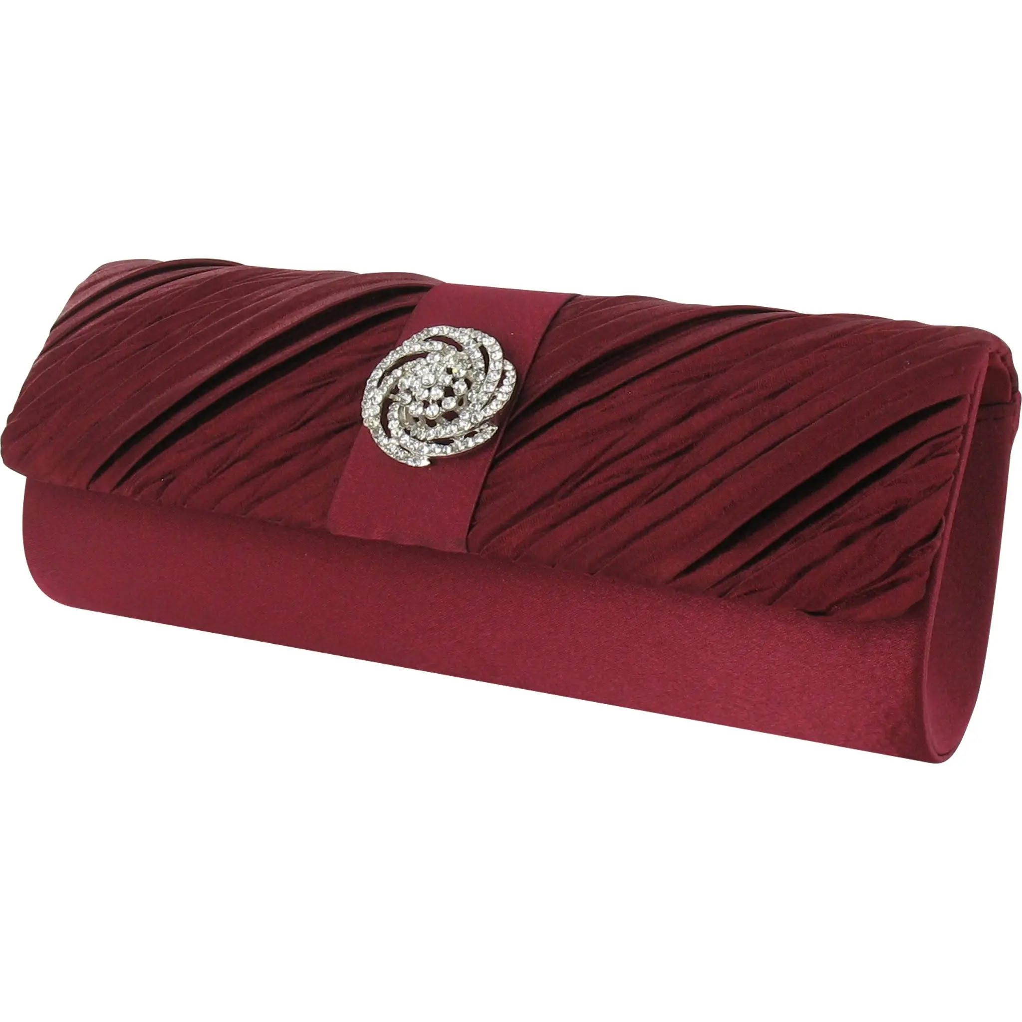 BELINDA Chic Taupe Clutch Bag with Glitter Accent
