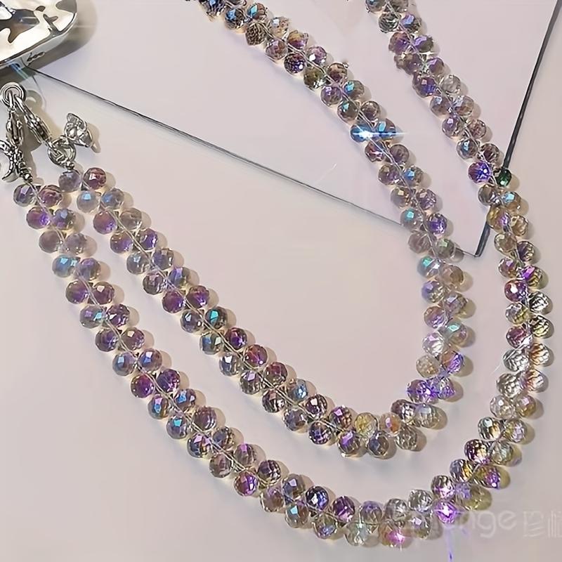 Product Introduction of Luxurious Transparent Crystal Pendant Phone Chain with 120cm/47.2inch Length - Perfect for a Formal Occasion 6
