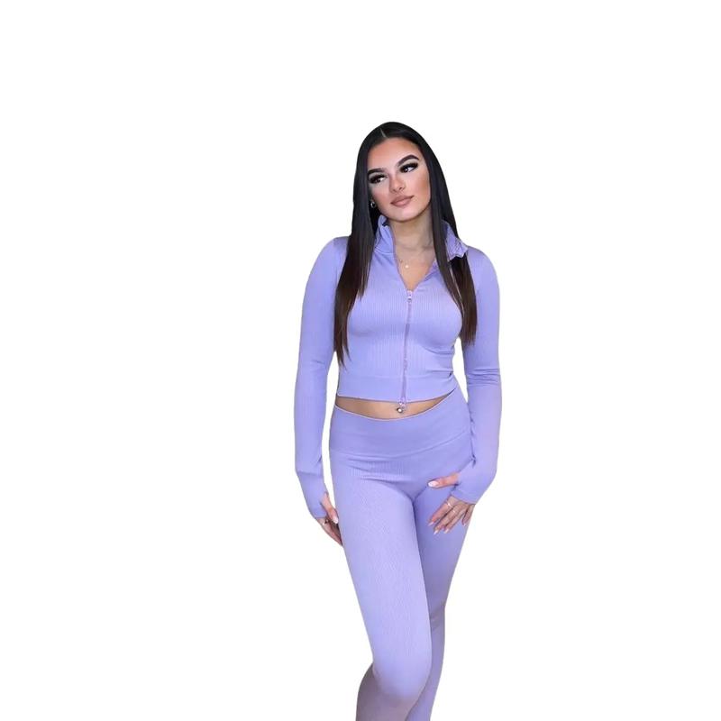"Senel" Ribbed Gym Set for Women - All Seasons Sport & Outdoor Clothing 0