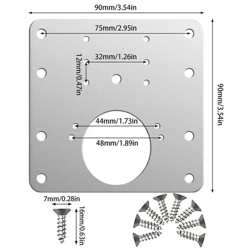 KITCHEN CUPBOARD DOOR HINGE REPAIR KIT INCLUDES 4 PLATES AND 24 FIXING SCREWS 2