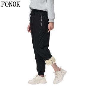 FONOK Down men's pants new ski mountaineering winter outdoor pants, windproof cold thick cotton men's wear