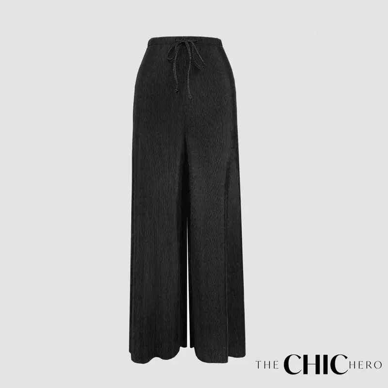 ChicHero Multi Colour Autumn Winter Collection Elastic Waist Comfort Pleated Trousers with Comfortable Fit 7