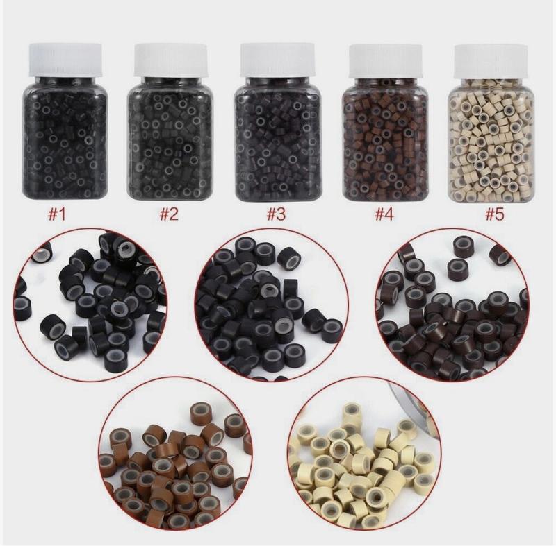 Product Introduction of Micro rings thousand pieces, silicone lined, micro rings micro rings, beads for hair extensions, 4.5 MM 4