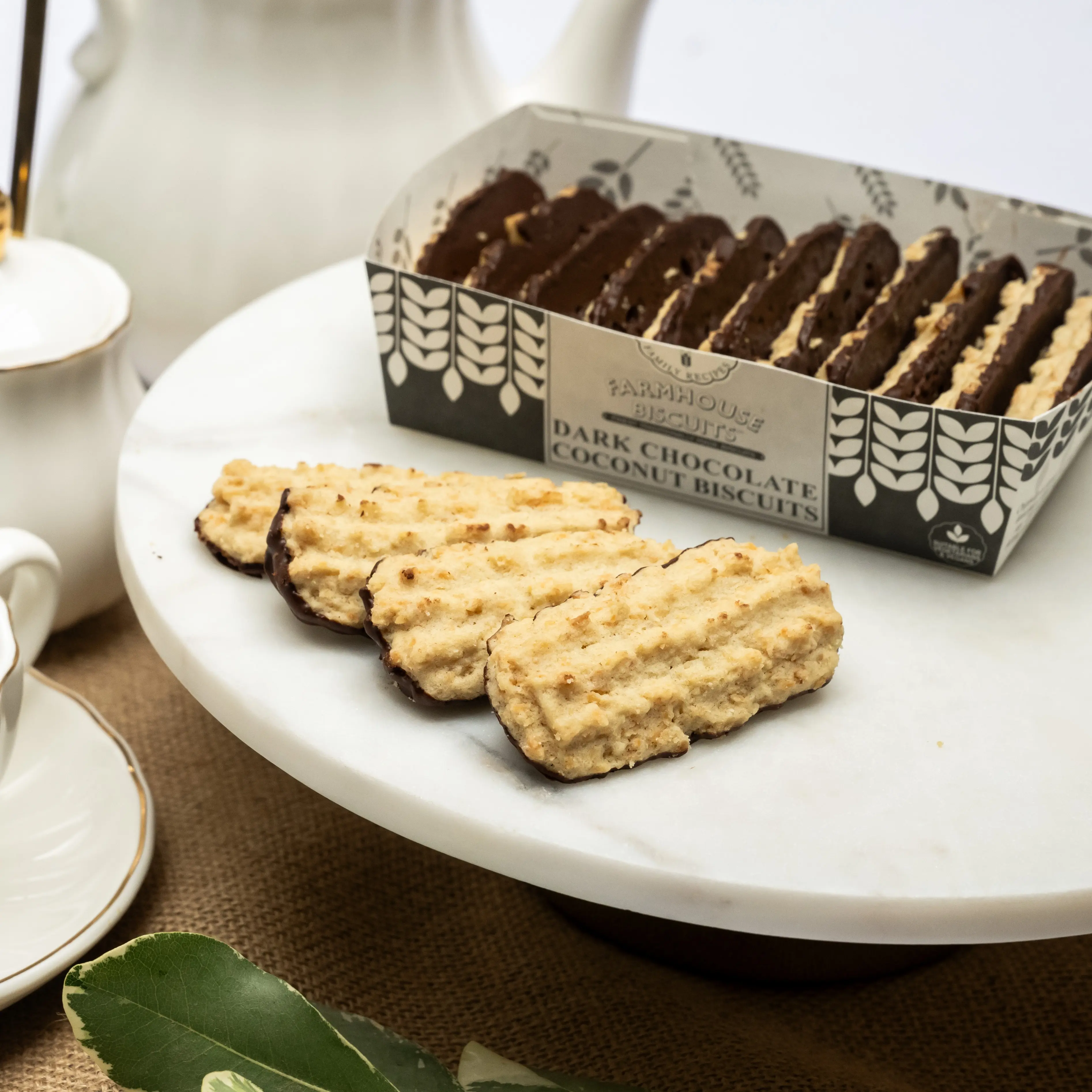 Dark Chocolate Coconut Biscuits