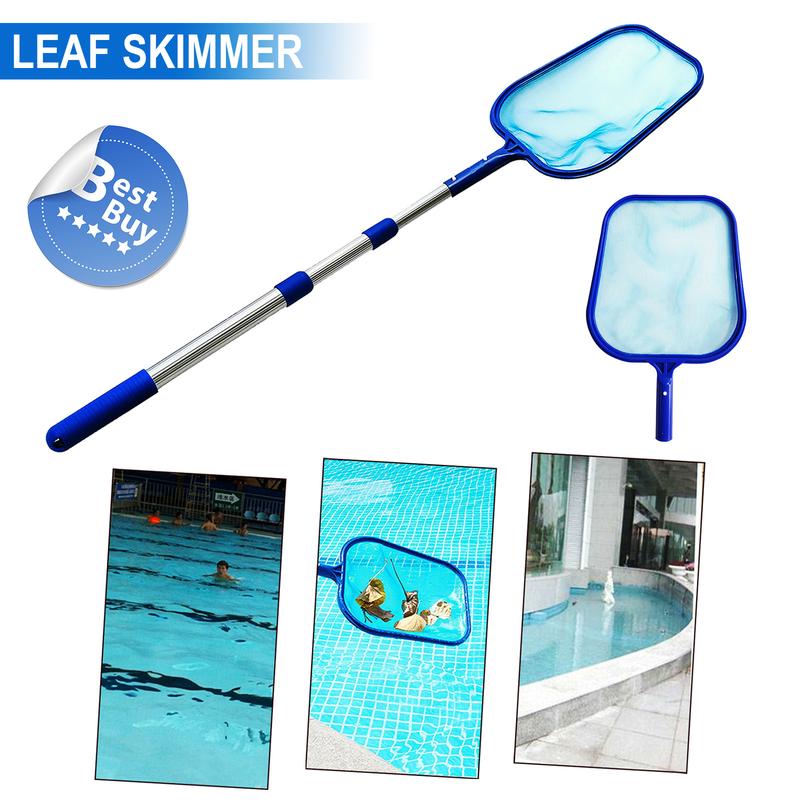 SWIMMING POOL DEBRIS LEAF SKIMMER THREE WAY TELESCOPIC MESH NET CLEANING POLE 5