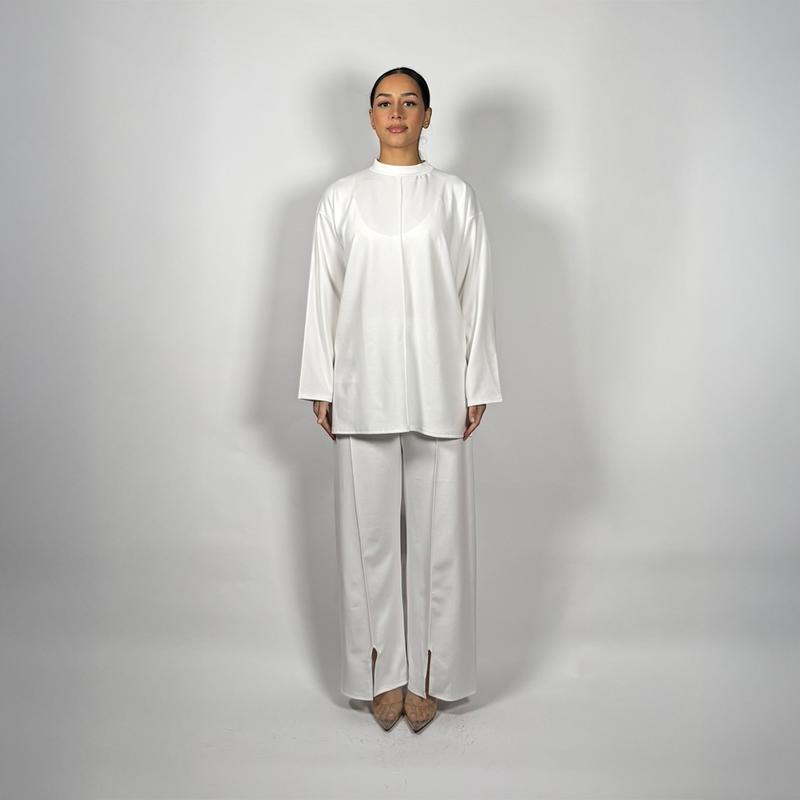 Product Introduction of kafti Ashgrove CoOrd Set - Women's Relaxed Fit Loungewear Crew Neck CoOrd Set with Trousers 21