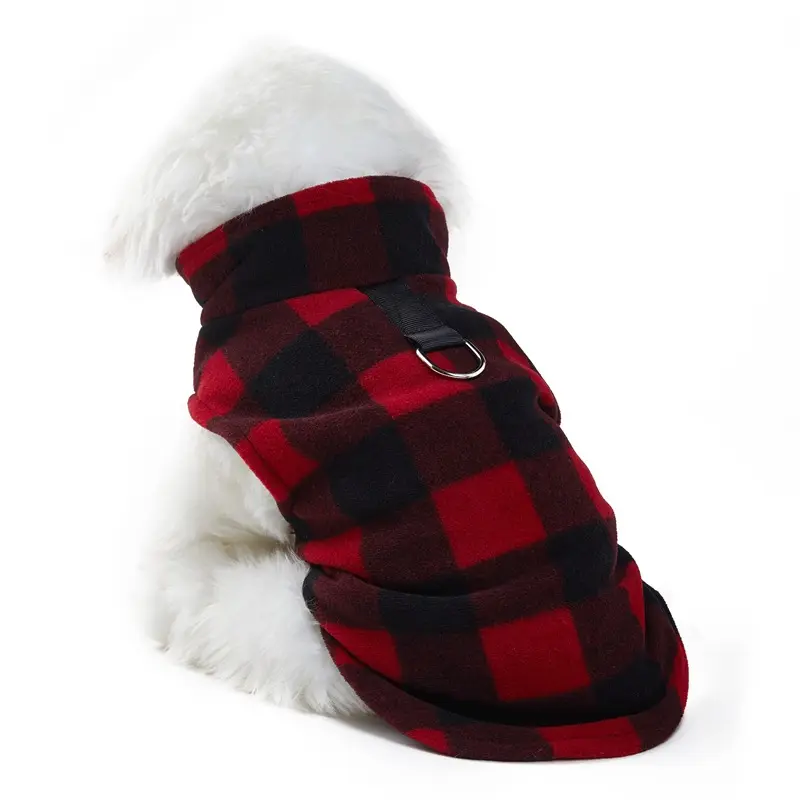dog cat pet fleece coat jacket dog costume warm outdoor jumper harness, puppy vest small medium size dogclothes 4