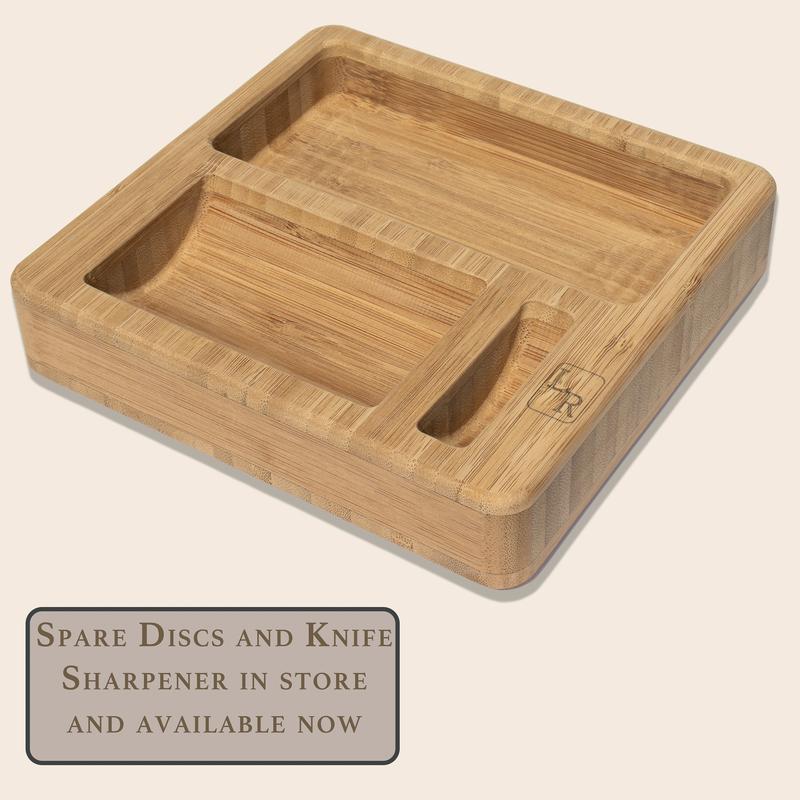 LavaRose Rolling Knife Sharpener Bamboo Base for Kitchen (Roller sharpener not included) 6