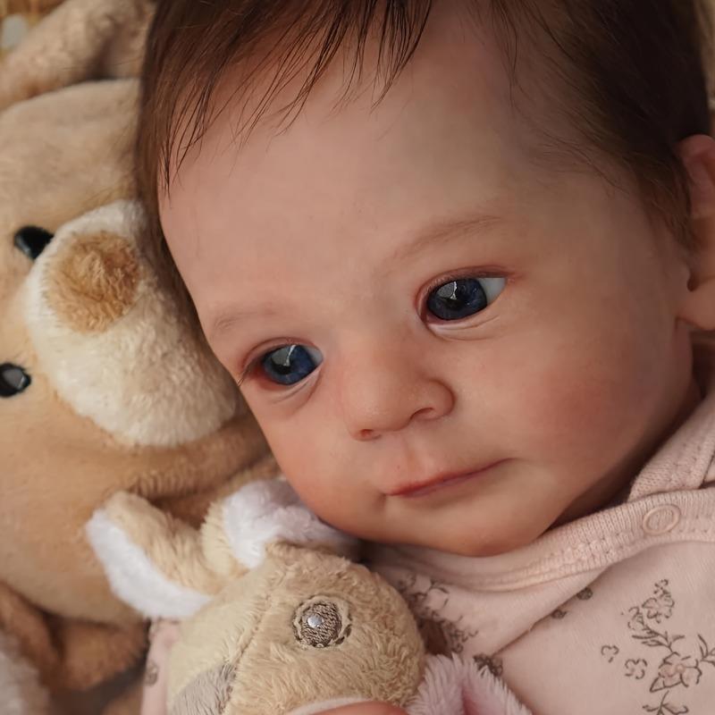 Product Introduction of Handcrafted 16" Reborn Youngsters Doll - Realistic Soft Body with Hand-Rooted Brown Hair & Painted Veins, Includes Birth Certificate - Perfect Christmas Gift for Youngsters 7