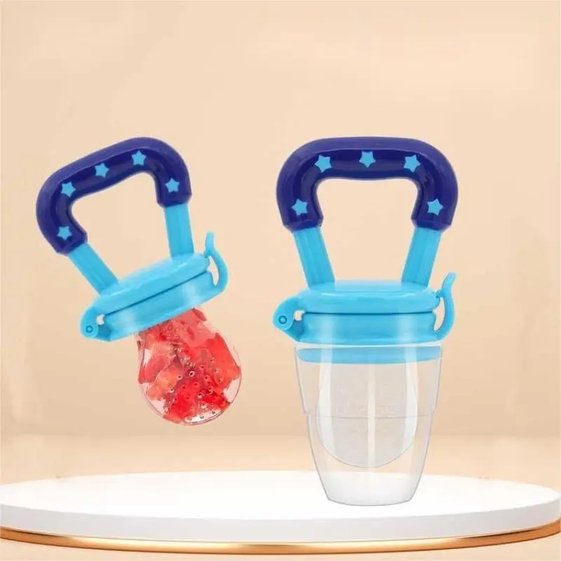 Baby Fruit Feeder, 1 Count Silicone Baby Fruit Teether, Chew Teething Toy Training Pacifier, Baby Soothing Teether, Baby Food Supplement Feeder, Stocking Filler, Valentine's Day Gift