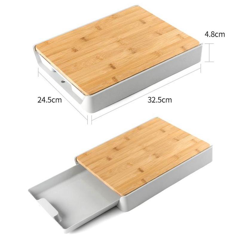Taylor & Brown Bamboo Wooden Chopping Board with Plastic Pull Out Tray and Hanging Hook - 32.5 x 24.5 x 4.5cm - Cutting Slicing Board for Food Prep, Meat, Vegetables & Bread 5