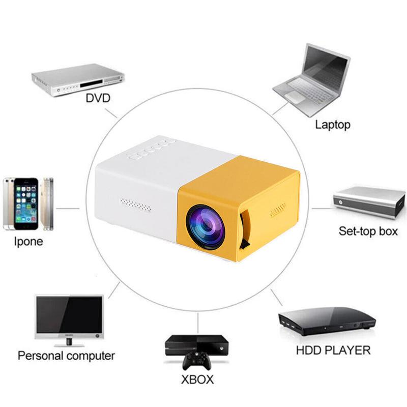 Portable Projector 1080P HD Mini Home Cinema Movie Theater Projector Multimedia 1