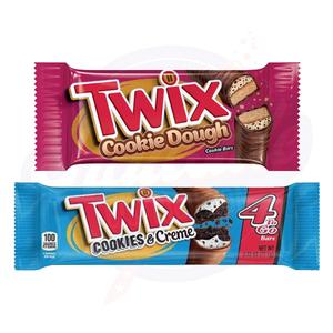 Twix Cookie Dough Bar 1.36oz & Twix Cookies & Crème 2.72oz - Delicious Chocolate Candy Bars Snack Milk Creamy Crunchy Biscuit