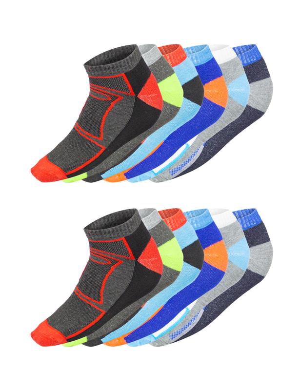 IMTD I'm Totally Different: Mens Cotton Trainer Socks - Soft Ankle Athletic Running Socks - UK Shoe Size 6-11 - 12 Pairs 0