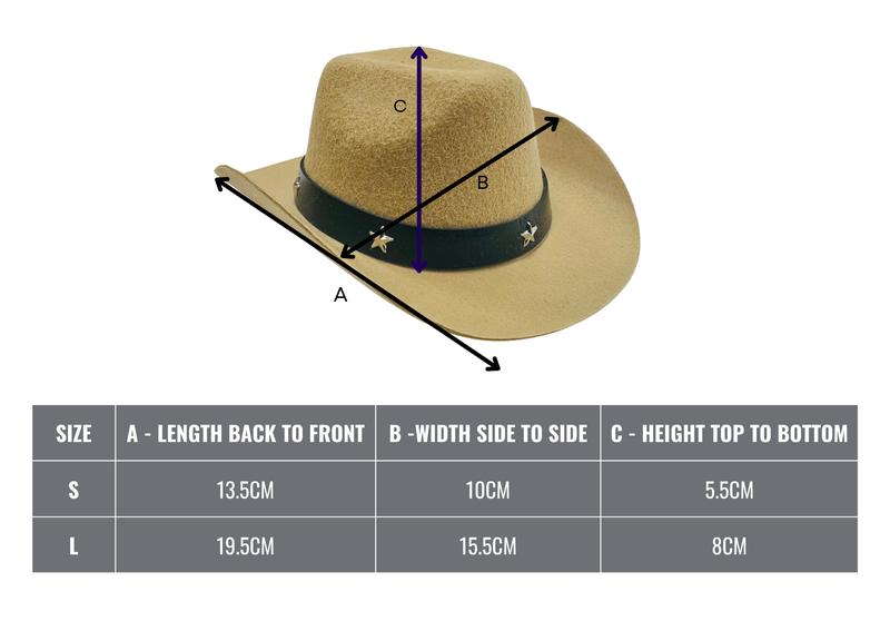 Product Introduction of Pops & Coco Dog Cowboy Hat - Rigid and Adjustable for All Dog Sizes - Sheriff - Country Music Fans 0