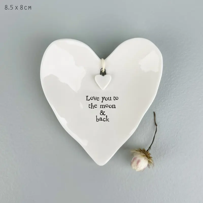East of India Heart Ring Dish - Love you to the moon.. 1
