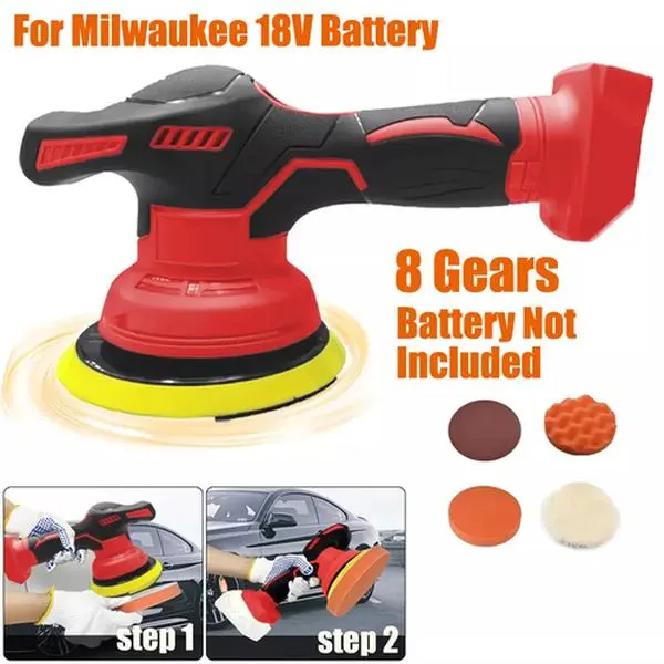 For Milwaukee 18V 6"Cordless Rotary Car Polisher Buffer Sander Polishing machine