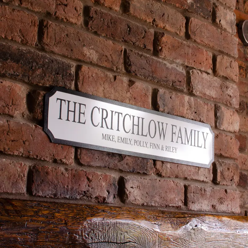 Personalised Family Street Sign - Outdoor Waterproof 1