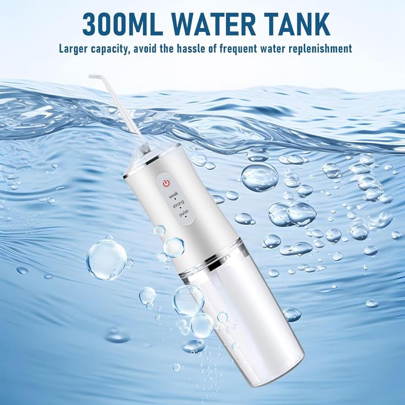 Electric Water Flosser Cordless for Teeth 3 Modes 4 Jet Tips Cleaning and Flossing Water Dental Portable Floss Irrigator Oral Water Flossed Rechargeable Tonsil Stone Travel Adults 1