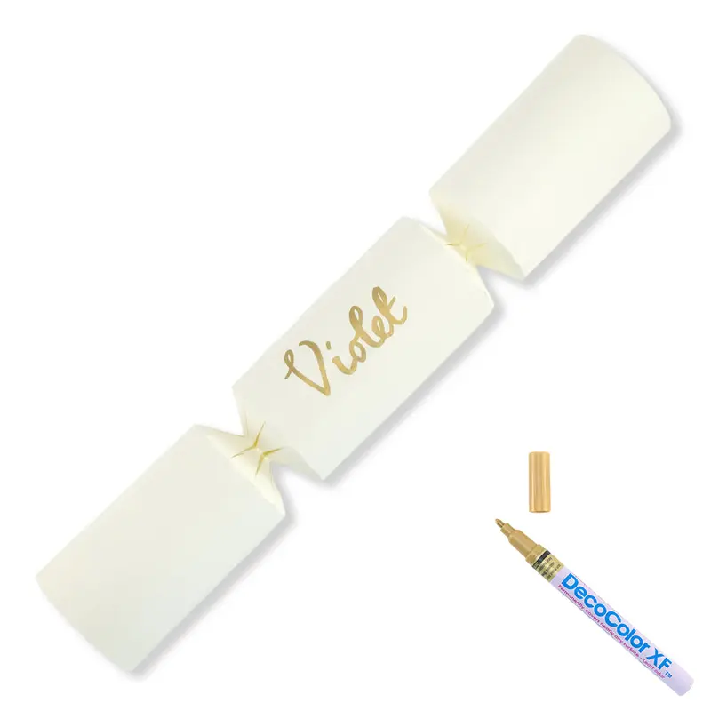 Ivory | 12 Personalise Your Own Crackers | Make & Fill Your Own | With Pen 3