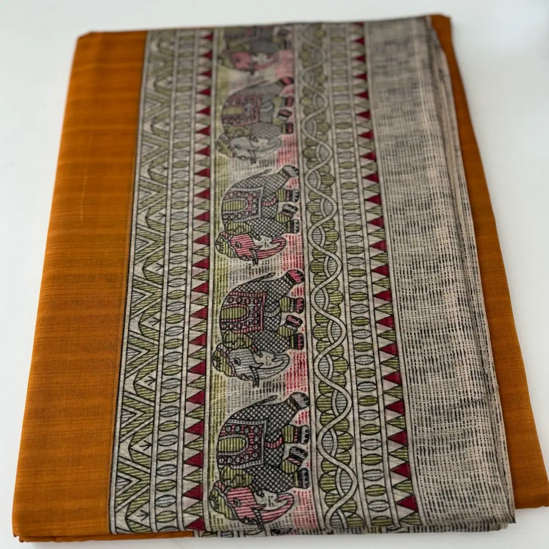 Brown khadi bandhani traditional saree Indian elegant womenswear fashion clothing designer sareee