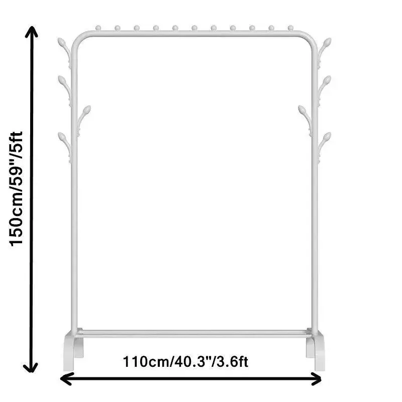 Heavy Duty Metal Single Rail Clothes Garment Hanging Rack Shelf Display Stand ++ 1
