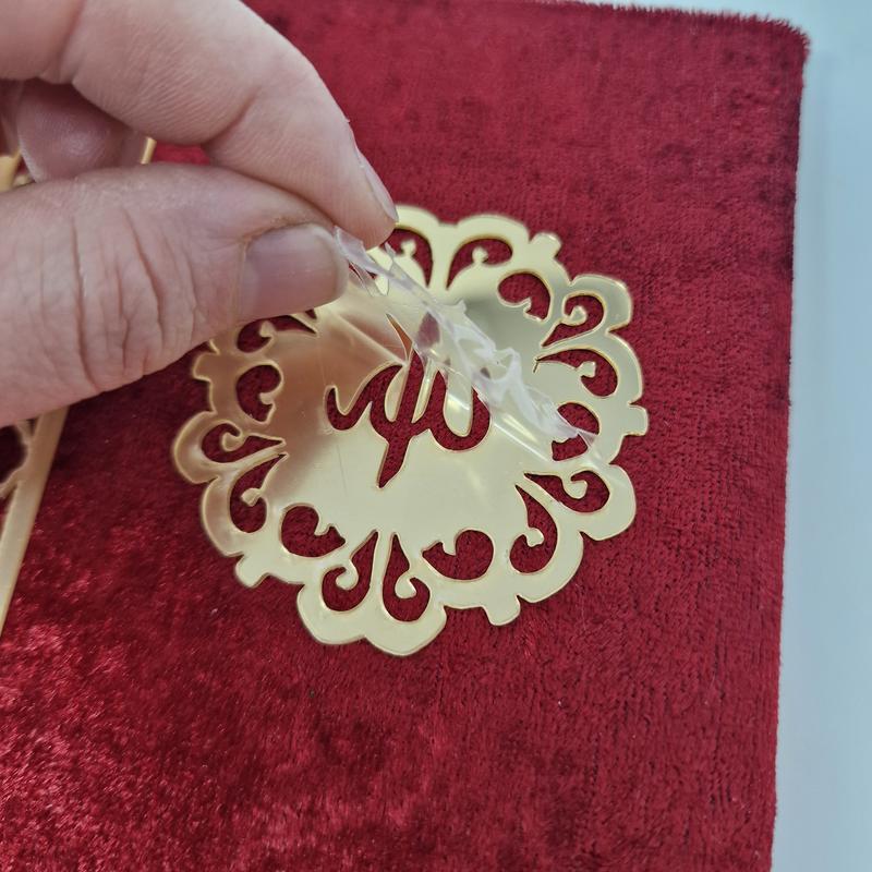 Yaqeen Islamic Gift Set (Surah Booklet, Prayer Beads Tasbeeh + Prayer Rug) Namaz Oriental Muslim Carpet Janamaz Sajadah, Hajj Umrah Ramadan Eid Wedding Niqah Gift Muslimah Velvet Cover Quran Muslim gift 8