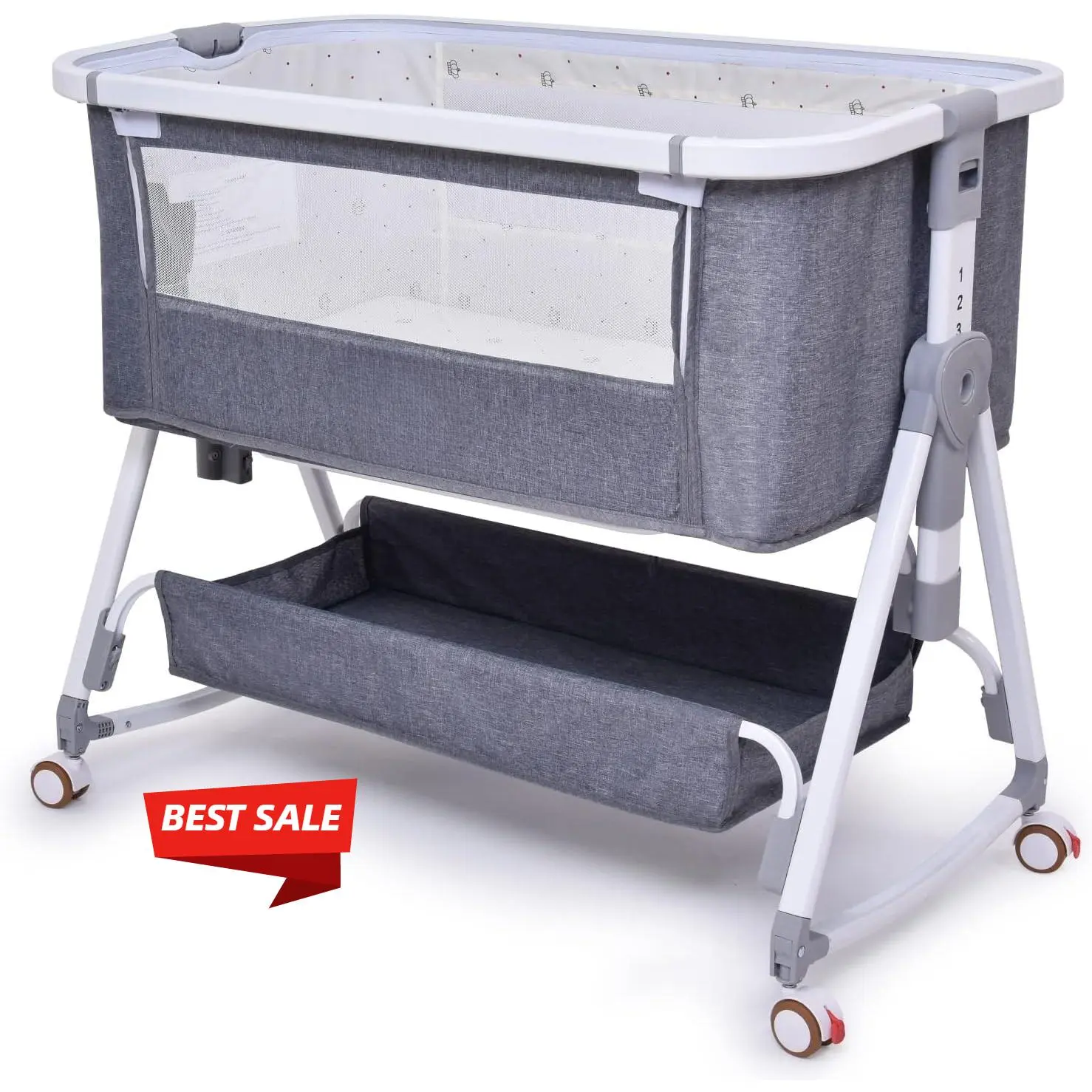 Global Cribs: Innovative Designs for Every Baby. Baby Bedside Sleeper, Bassinet for Safe Co-Sleeping, Storge Bag, Easy To Assemble, Easy Folding Portable Crib for Newborn/Infants. Purchasing This Product Will Come with A Complimentary Exquisite Gift.