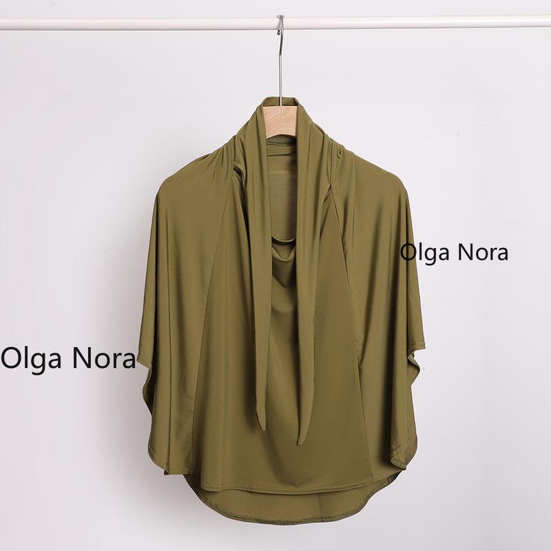Olga Nora ON2751ON Versatile Women's Headscarf with Face Cover - Double Layer Modest Hijab for Daily Wear and Special Occasions square  hijab 5