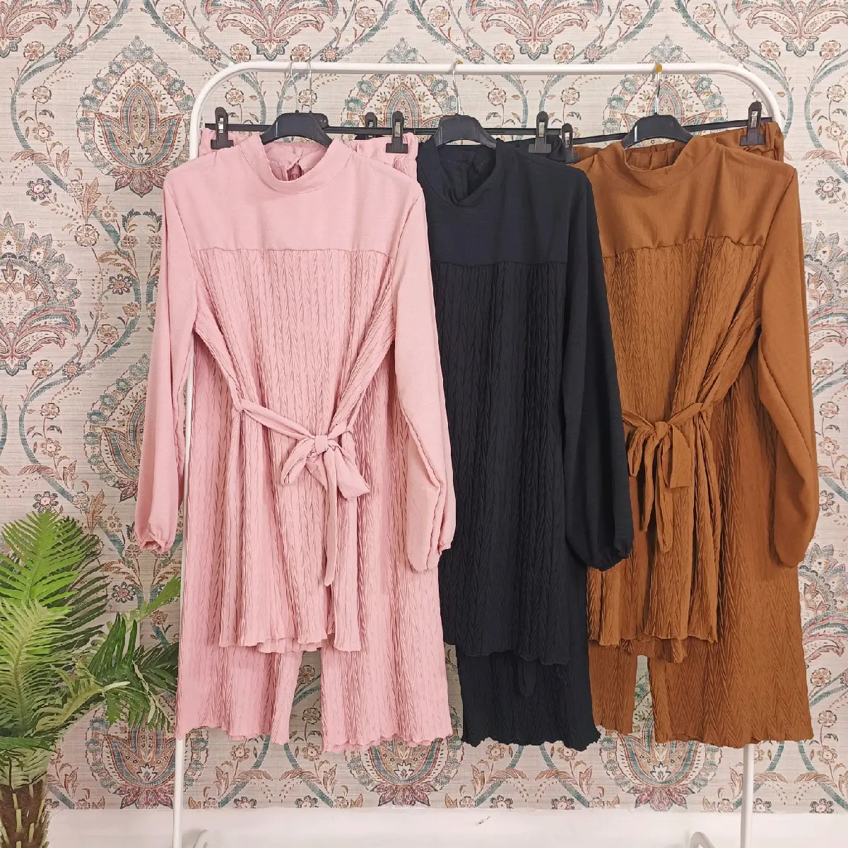 2 Piece Co ord Set Trousers & Shirt Long Sleeve Soft & Comfy Fabric Modest Wear