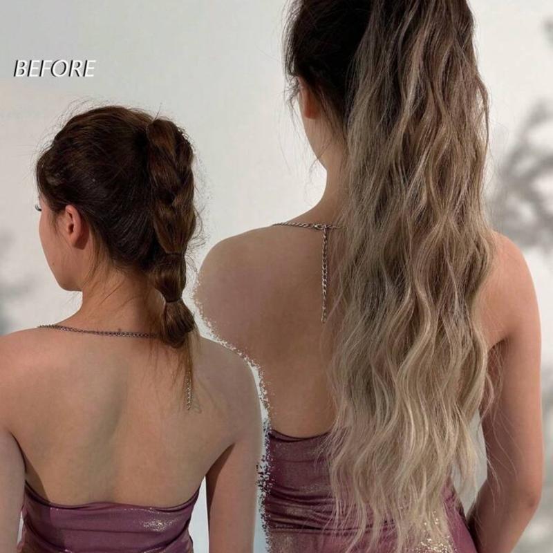 Clip on Ponytail - 24 inches | easy to use | available in multiple lengths blonde blonde 0