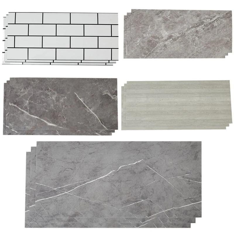 Self-Adhesive Brick Tiles Wall Stickers | Stick-On Kitchen & Bathroom Decor Decorative Waterproof Ornaments Tiles Sticker Marble 6