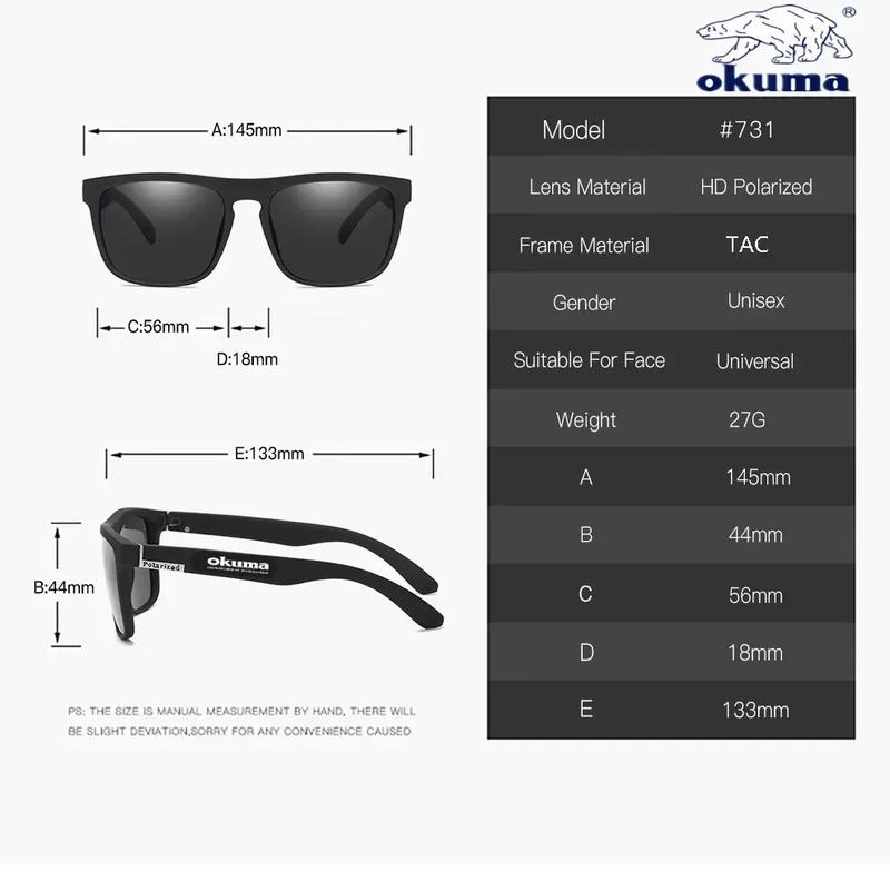 Product Introduction of Okuma Polarized Sunglasses – UV400 Protection for Men & Women, Ideal for Hunting, Fishing & Driving 41