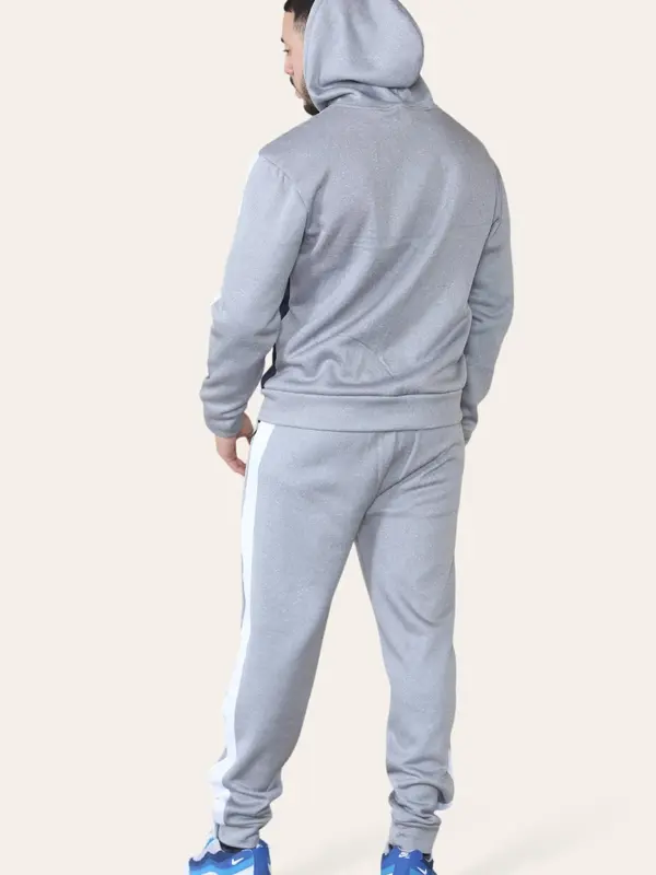 Men's 2 Piece Panel Logo Running Jogging Tracksuit Hooded 8