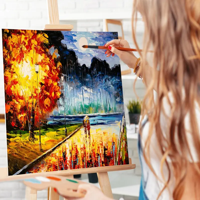 Koncci Canvas for Painting, Set of 10 Canvas Panels - 20x20cm, 20x25cm, A4(21x29.7cm), 100% Cotton Acid-Free Pre Stretched Canvas Board, Blank Painting Canvas for Art, Acrylic, Oil, Watercolor Paint 6