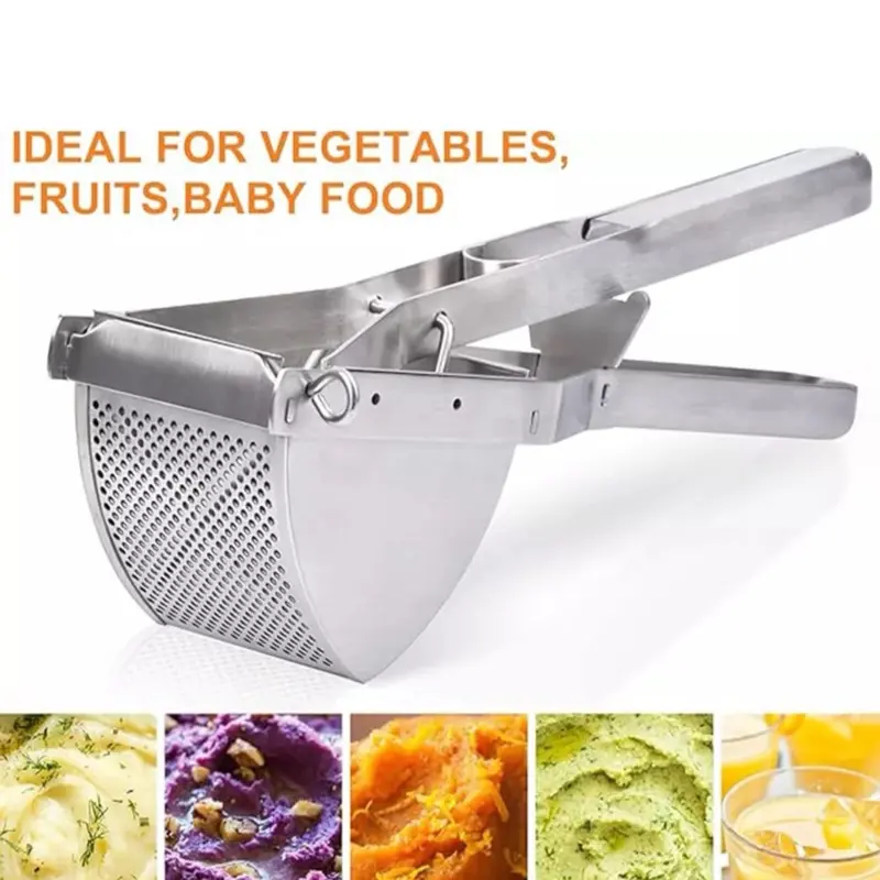 Heavy Duty Steel Potato Ricer Puree Masher Juicer for Kitchen Utensils 2