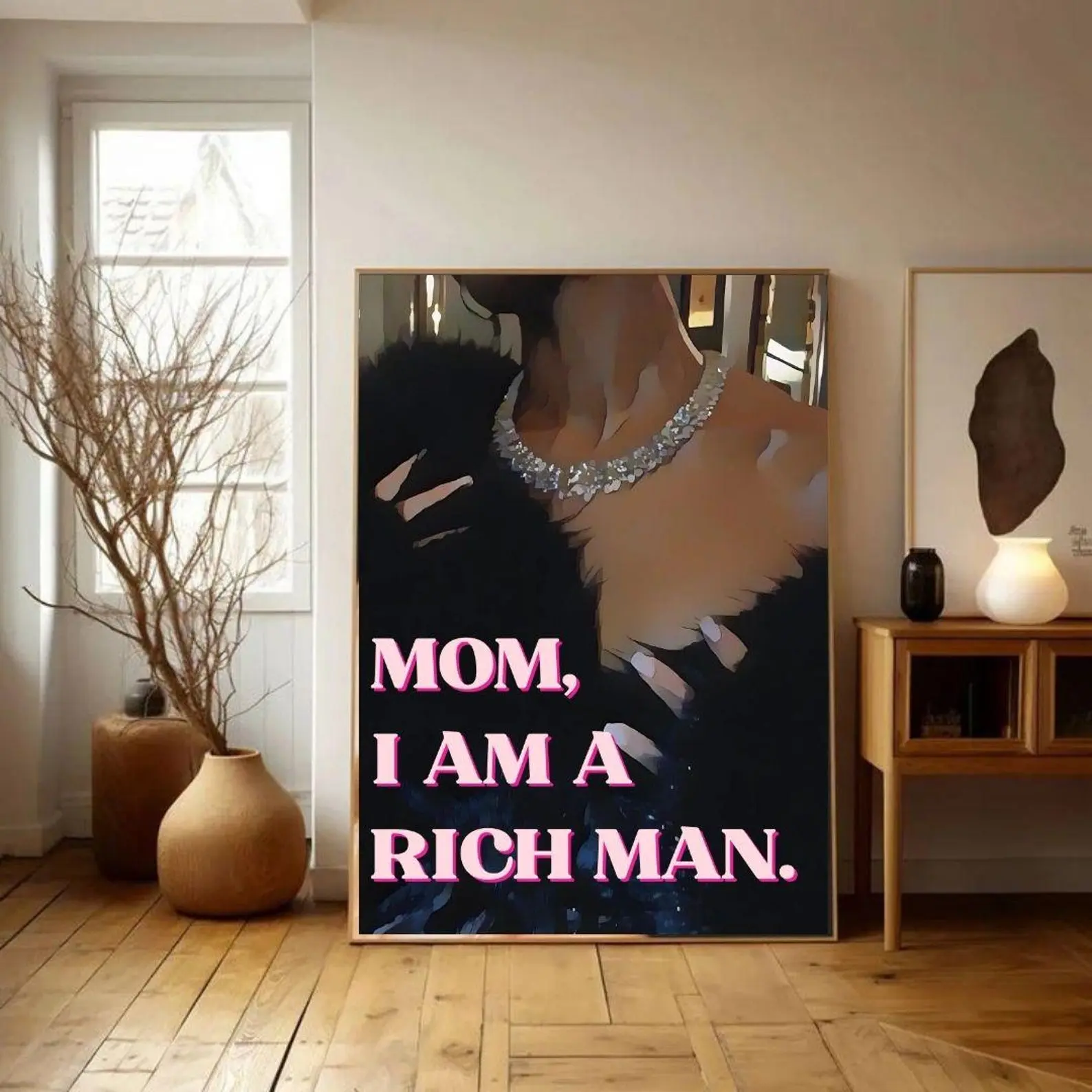 Mom I Am A Rich Man Poster | Trendy Wall Art | Retro Wall Art, Fashion Magazine Poster