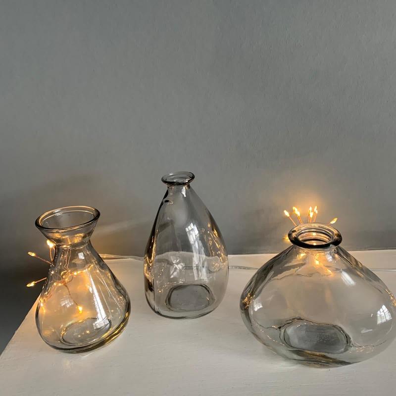 Smoked Grey Mini Glass Bubble vase 2