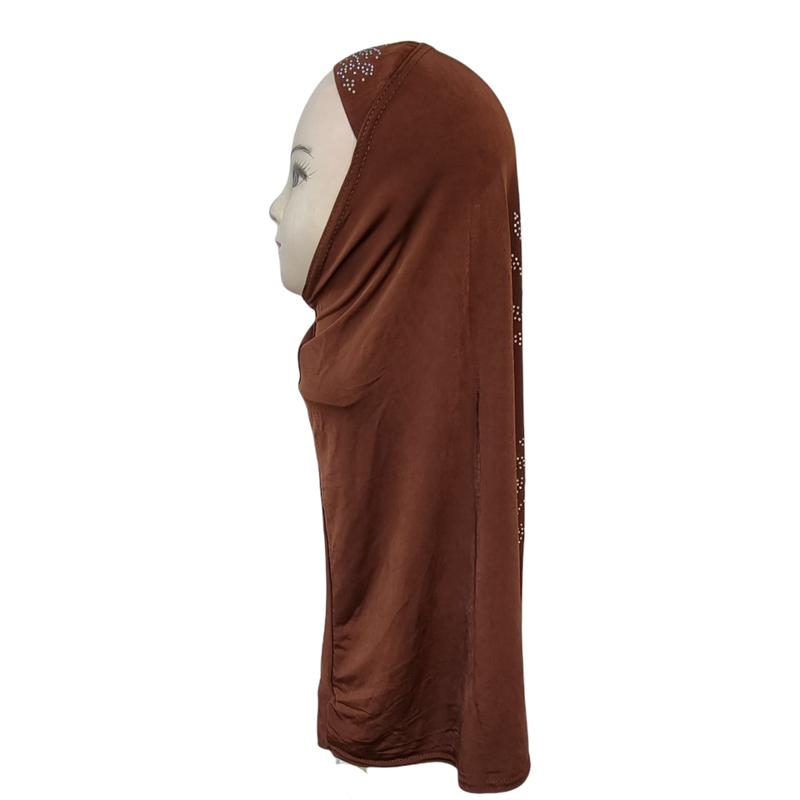 New Girls Adult One Piece Beautiful Muslim Islam Hijab Flower Diamonte Lace 1