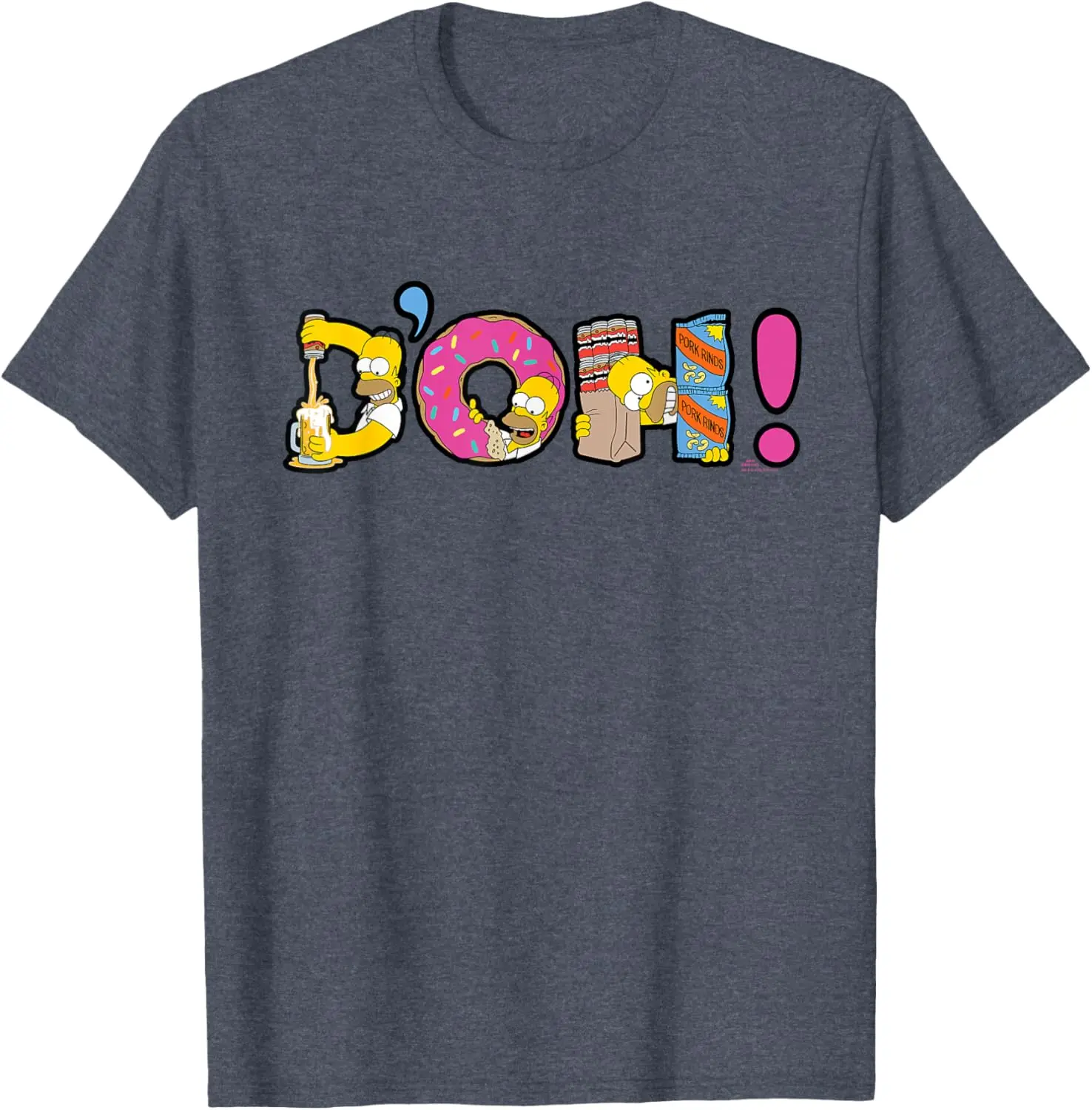 JestBrew The Simpsons Homer Simpson Beer And Donuts Letters Doh! T-shirt UKY19025273