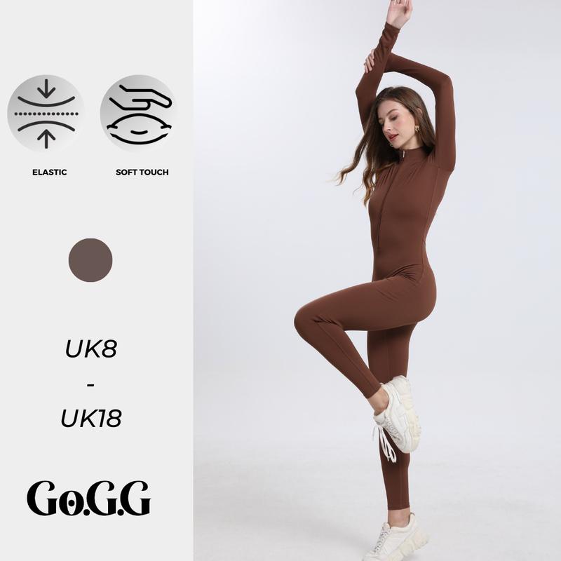 Go.G.G OnTheMove Soft Touch Sexy Long Sleeve Zip Front Jumpsuit Womenswear 3