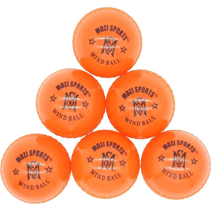 Mozi Sports Windball Soft Cricket Balls-Durable Realistic Bounce & Swing-Cricket WindBalls for Indoor & Outdoor Coaching,Practice, Garden & Beach play 5