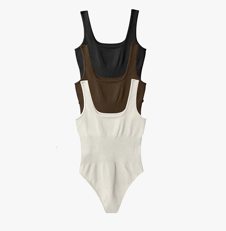 SheBoo Ribbed Tummy Control Sleeveless Bodysuit - Zoe Womenswear Bottom Slim Cargo 1