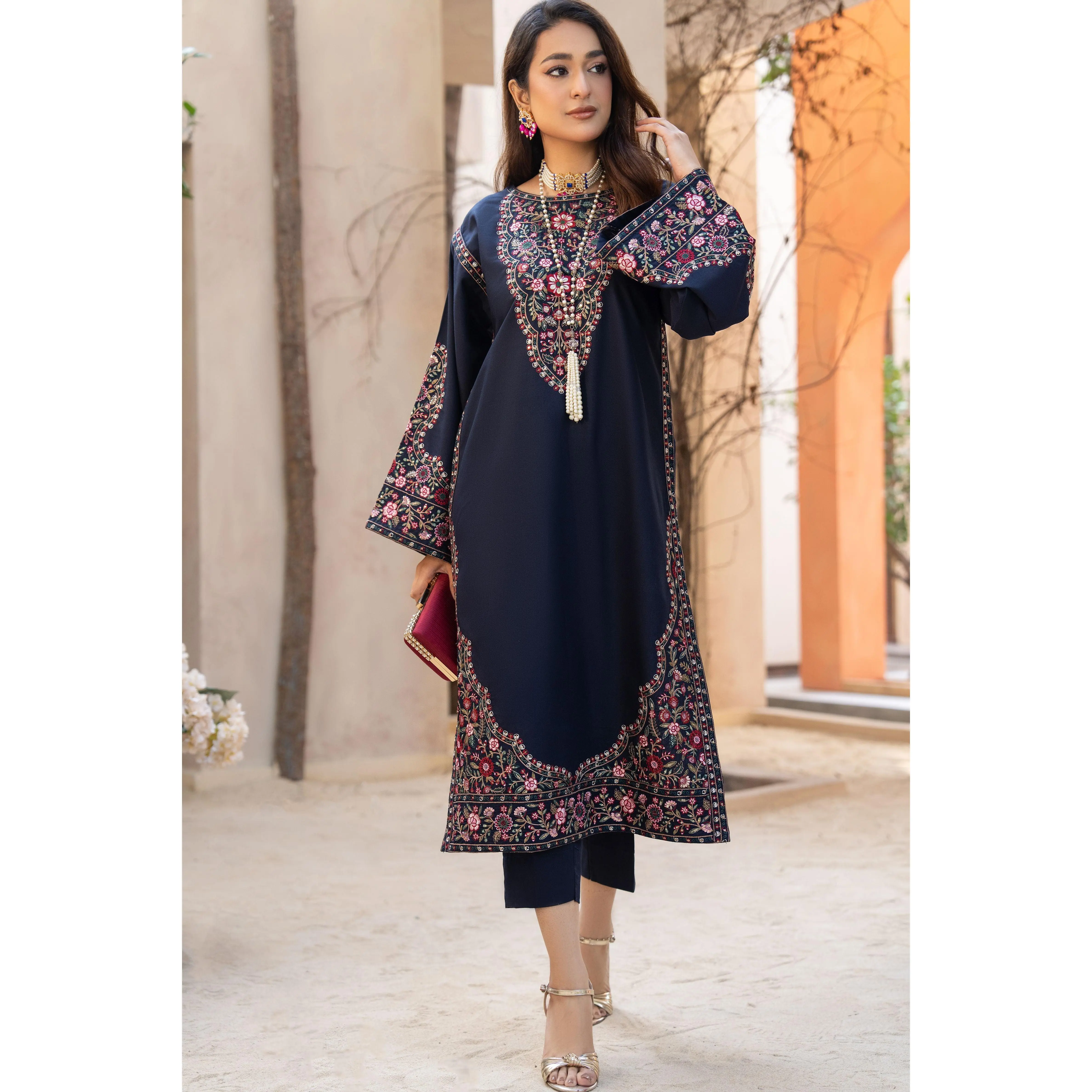 Haya Luxury Ready to Wear 2 Pcs Embroidered Dress