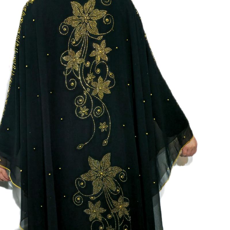 Royal Abaya - Cape Style - Black & Gold - 3 Piece Set 5
