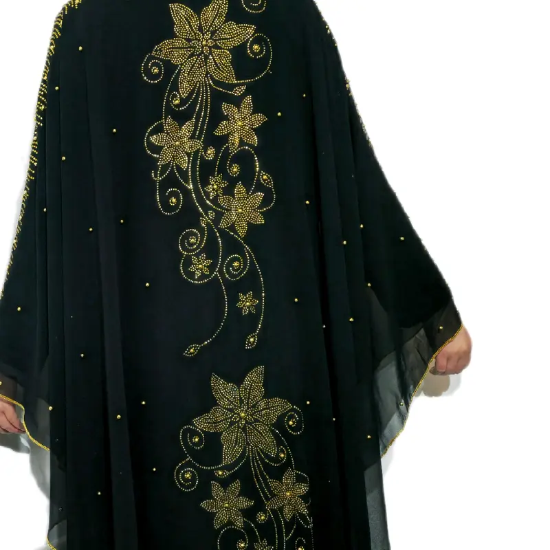 Royal Abaya - Cape Style - Black & Gold - 3 Piece Set 4