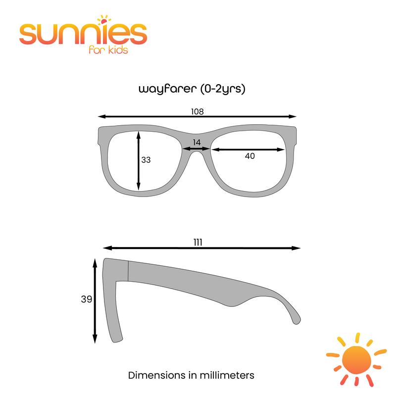 Sunnies Wayfarers Sunglasses - Age 0-2years - Babies Sunglasses - UV Protection - Flexible and Shatter-Resistant 3