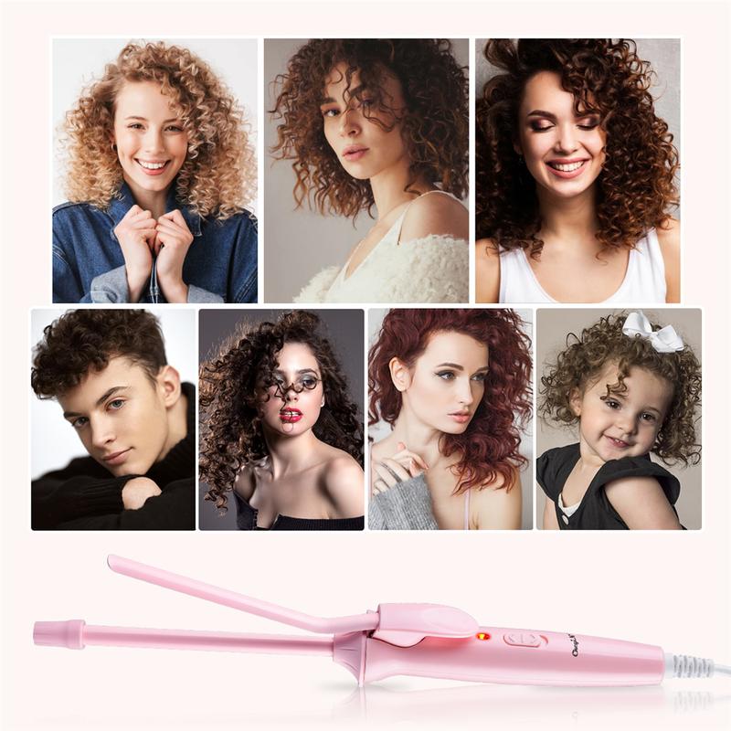 Product Introduction of 9Mm Mini Hair Curling Iron Hair Curler Wand Professional Curly Tongs Ceramic Electric Salon Styling Tool Small Crimping Iron 23