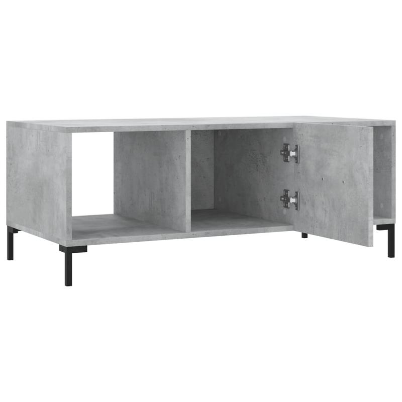 Coffee Table Concrete Grey 102x50x40 cm Engineered Wood 5