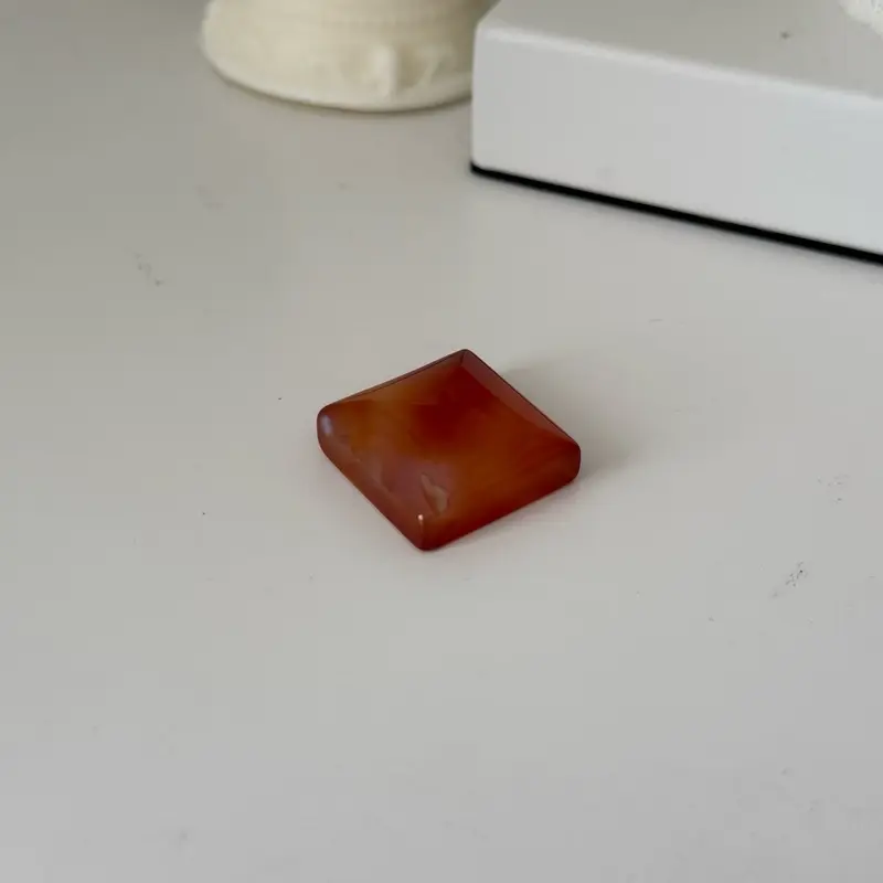 Carnelian Small Square Crystal Gemstone Jewellery 4